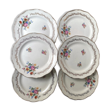 Set of 6 Flat Plates the Almond