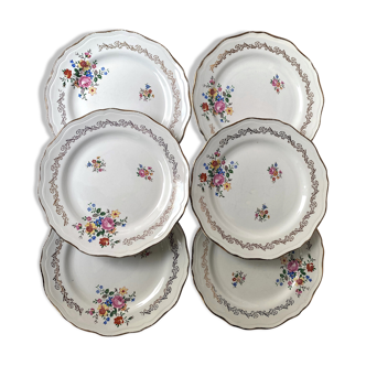Set of 6 Flat Plates the Almond