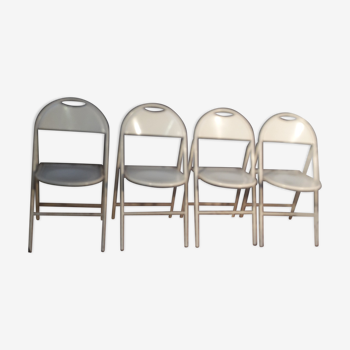 Serie de 4 chaises pliante métallique