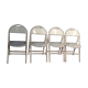 Series of 4 metal folding chairs
