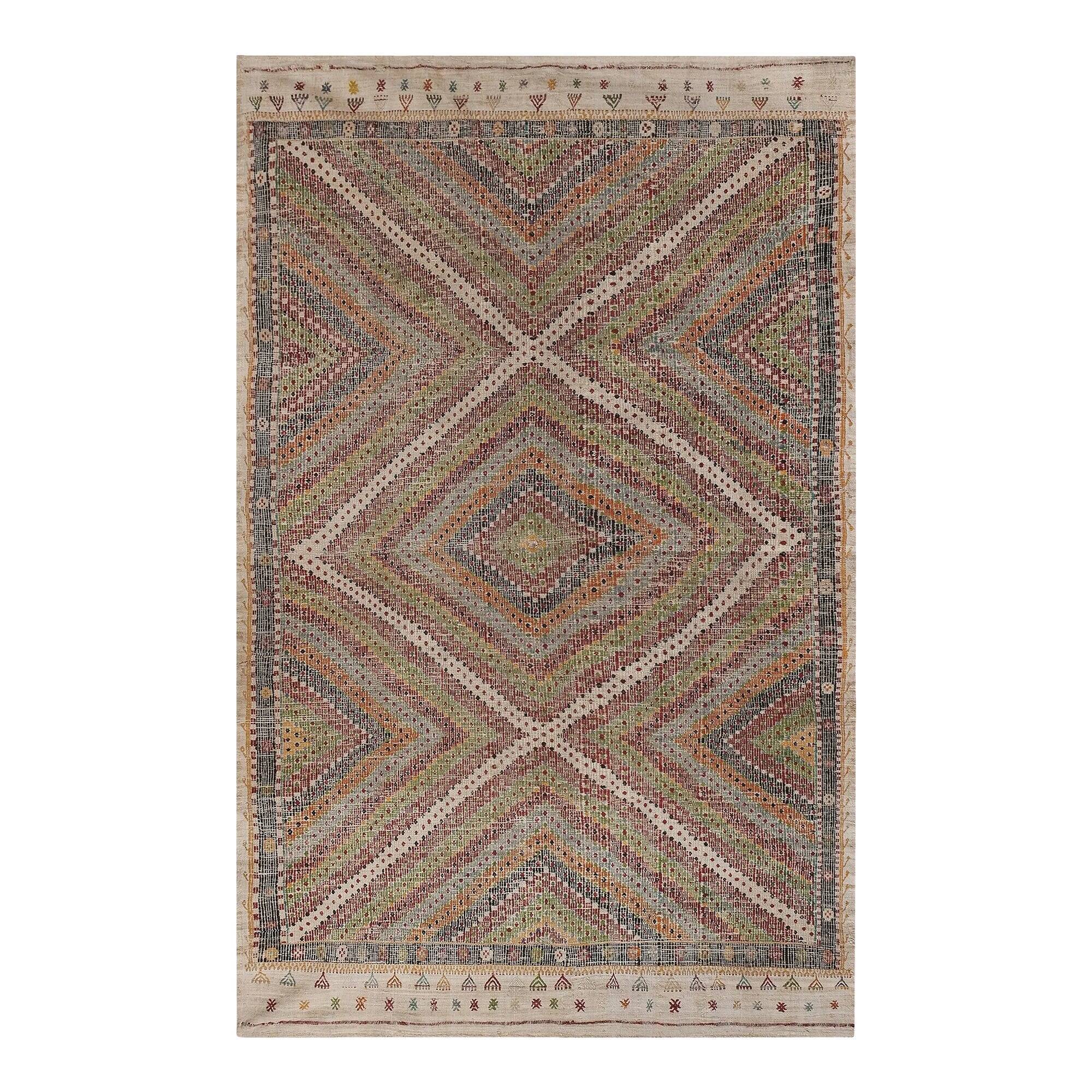 Vintage Turkish kilim handwoven 207x316 cm