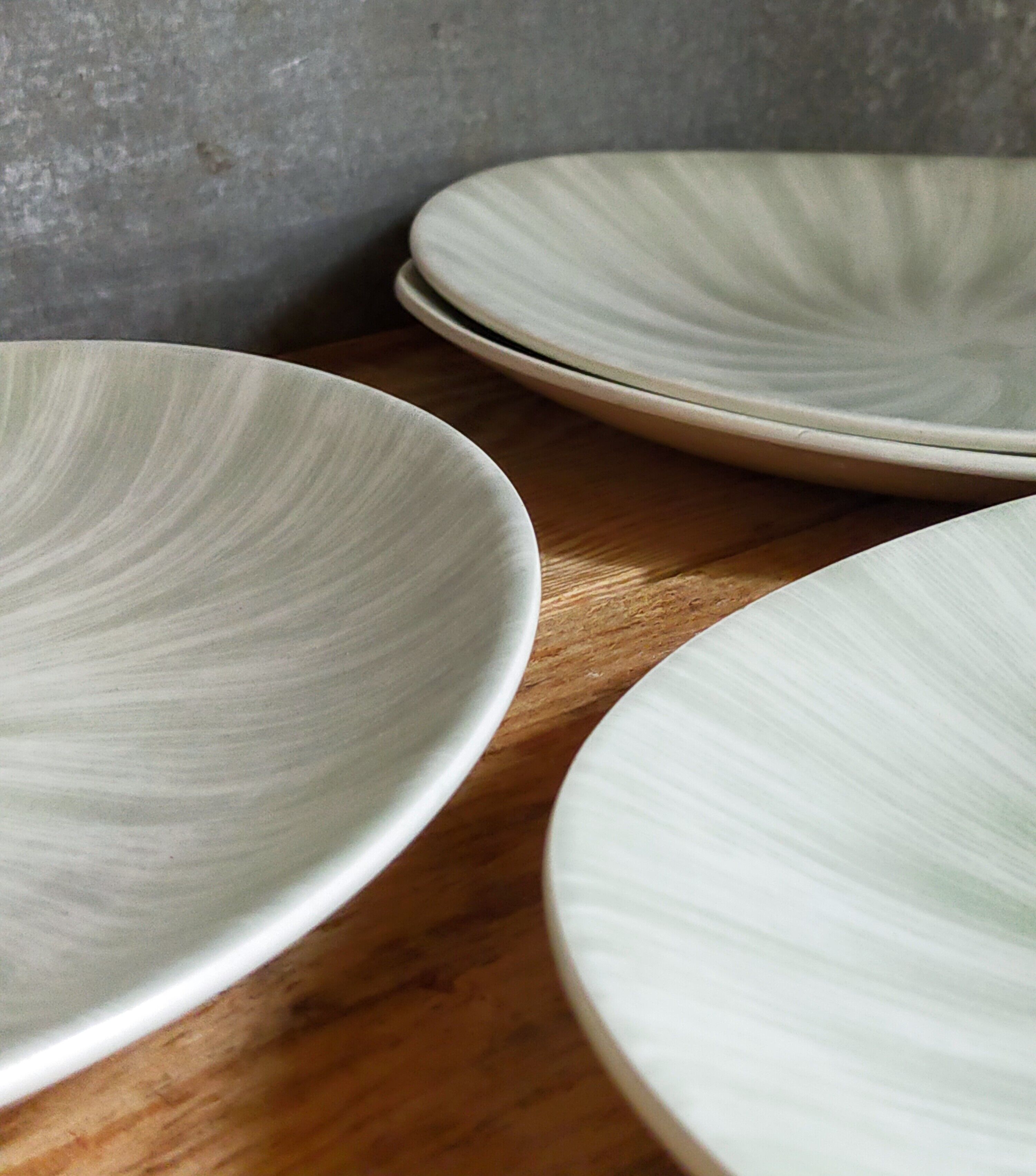 Nine earthenware plates from Salins-les-Bains vintage