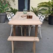 Renovated farmhouse table with extensions