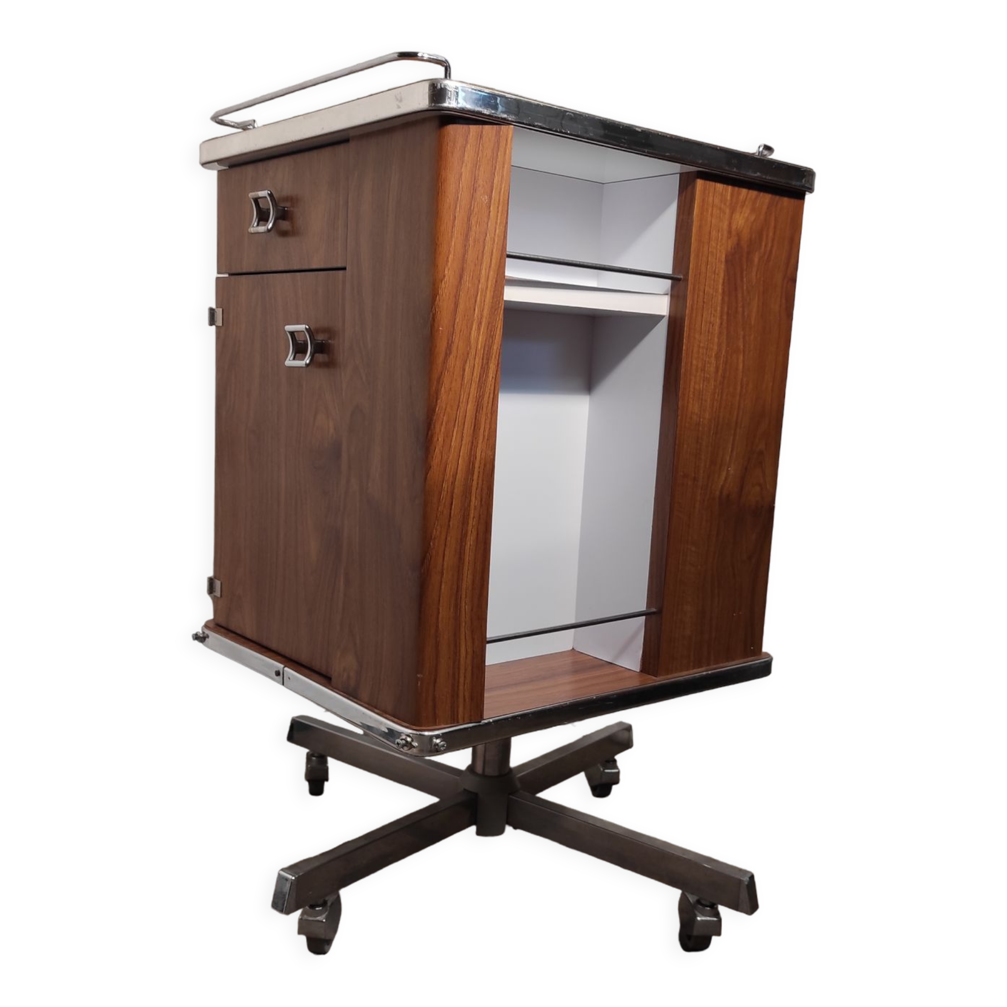 Meuble de métier chevet d'hôpital, d'infirmière en formica