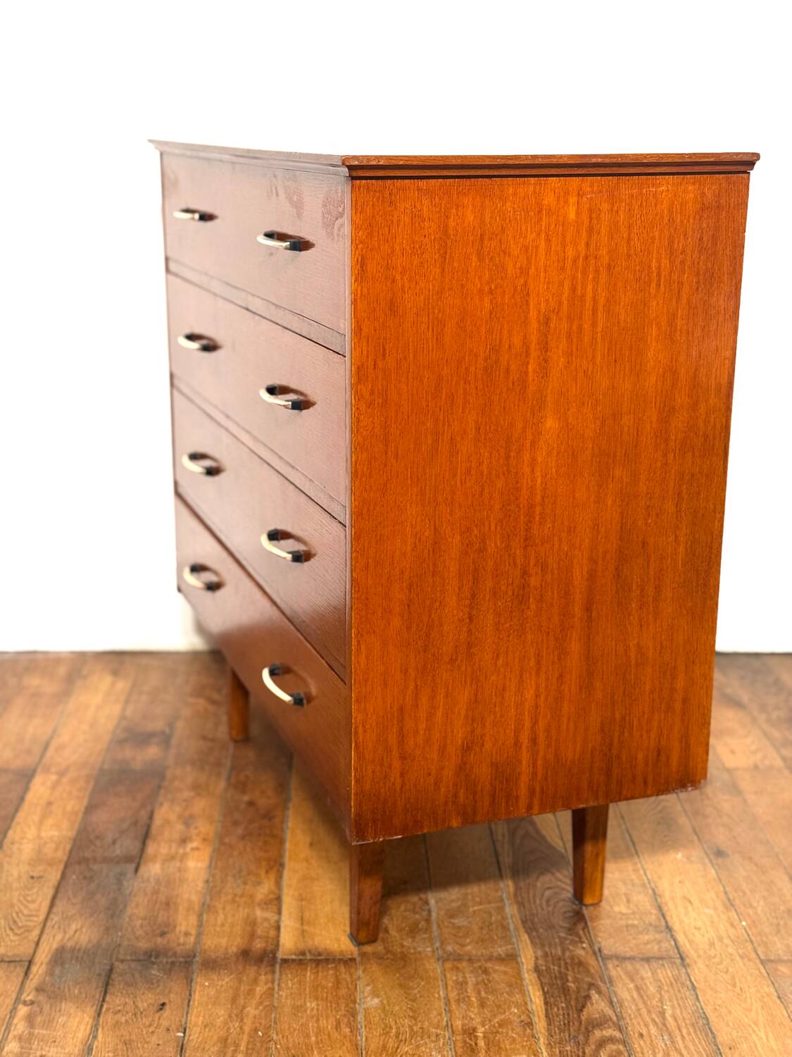 Vintage chest of drawers with gold handles
