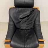 Swedish Kroken Lounge Chairs & Ottoman by Åke Fribyter for Nelo, 1970s