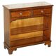 Vintage Low Bevan Funnell Library in Flamed Mahogany with Two Drawers