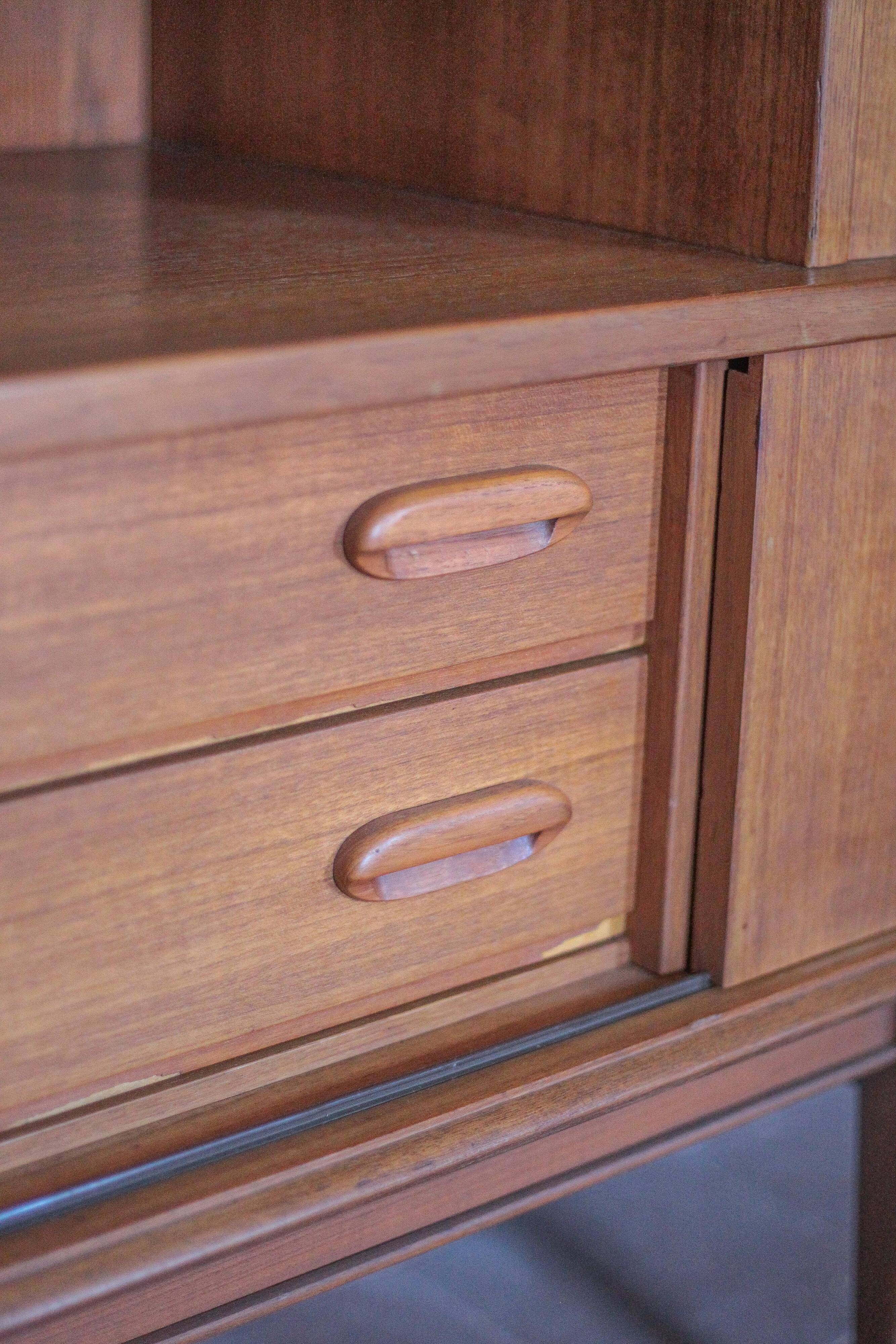 Arno wooden sideboard, Scandinavian teak wood sideboard, vintage storage unit