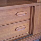 Arno wooden sideboard, Scandinavian teak wood sideboard, vintage storage unit