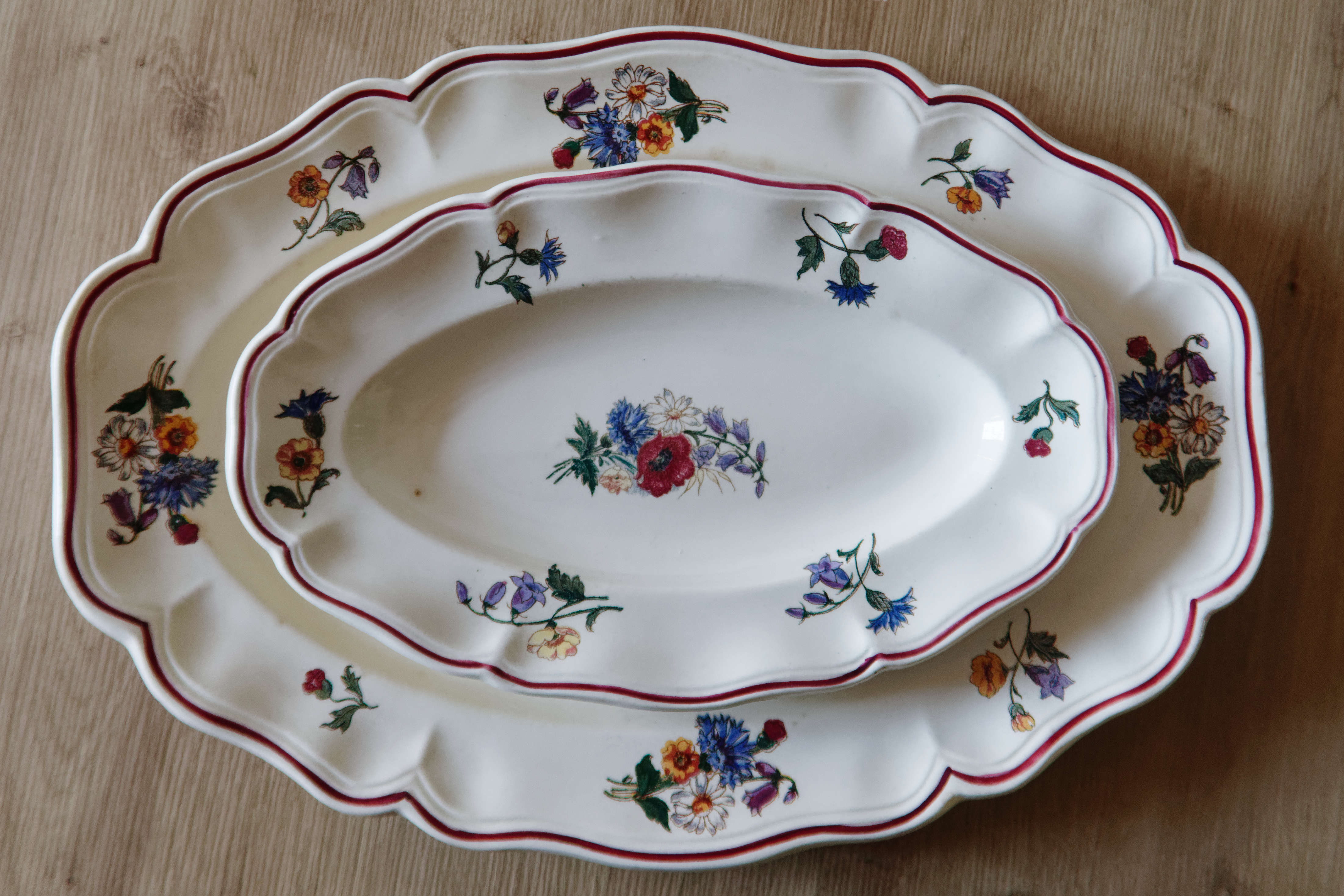 Lot 2 dishes Sarreguemines model Agreste
