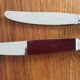 Lot of 6 large knives and 6 small silver metal ercuis