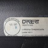 Drabert Lobbytop three-seater leather sofa by Otto Zapf, 1979