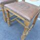 Lot of 2 old chairs in carved wood and leather