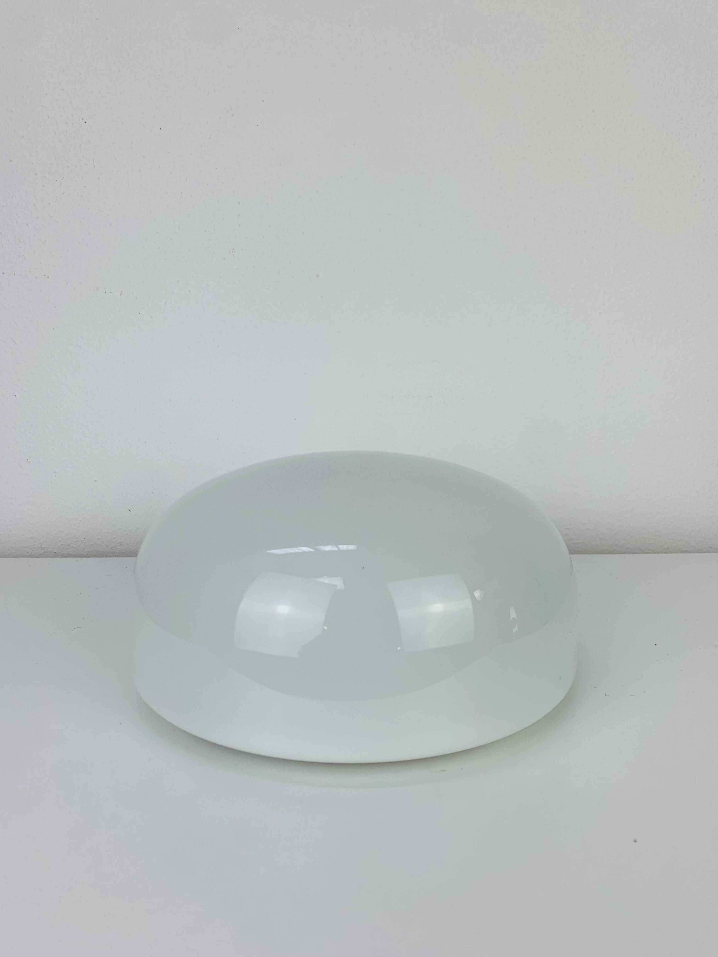 Vintage half-sphere opaline wall lamp