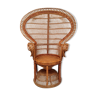 Armchair Emmanuelle rattan 1970