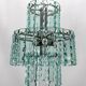 Italian cut glass chandelier by Zero Quattro. 1970s