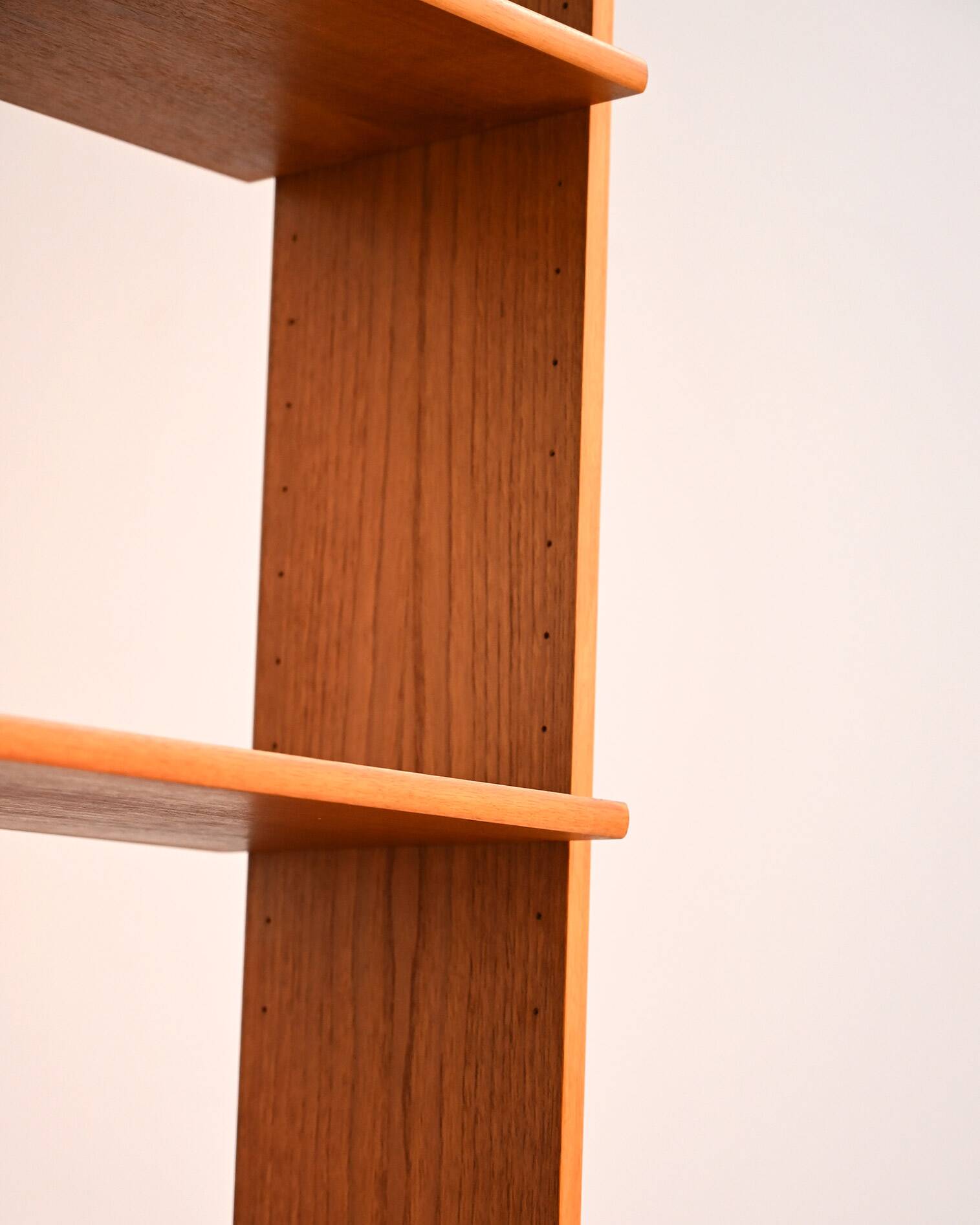 Scandinavian teak shelving unit with sliding doors, 1950s/60s