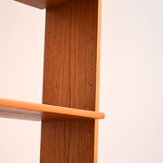 Scandinavian teak shelving unit with sliding doors, 1950s/60s