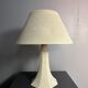 Midcentury suede leather large mushroom table lamp, 1960s-1970s