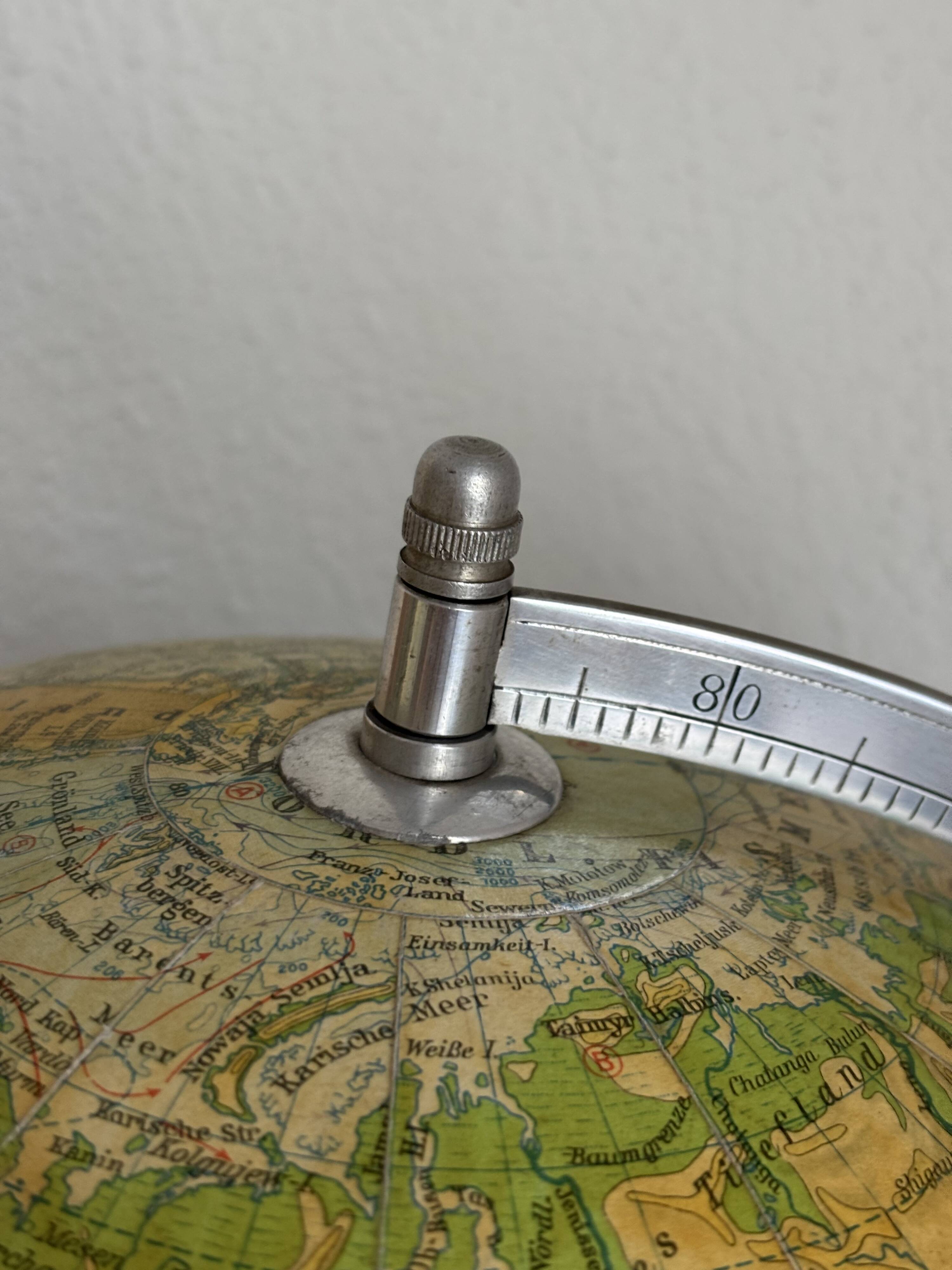 Vintage globe 1950/1953 terrestrial Räth world map ex-GDR - 52 cm