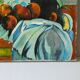 Oil painting on canvas, still life with fruit, signed