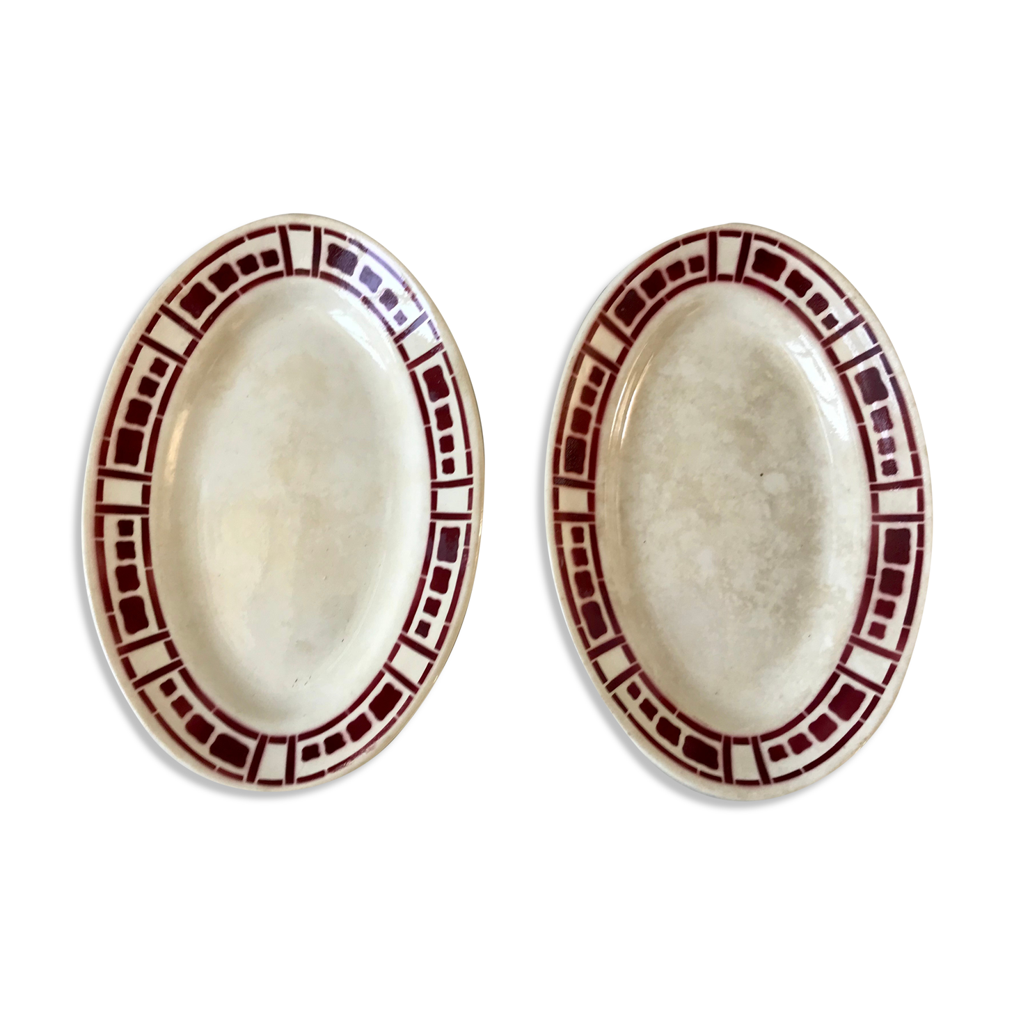 Duo of raviers Badonviller model "Barbizon" 30s