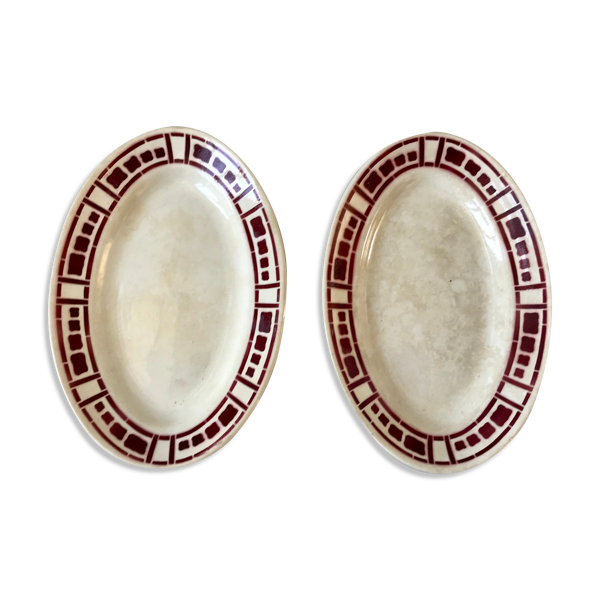 Duo de raviers Badonviller modèle ''Barbizon'' années 30