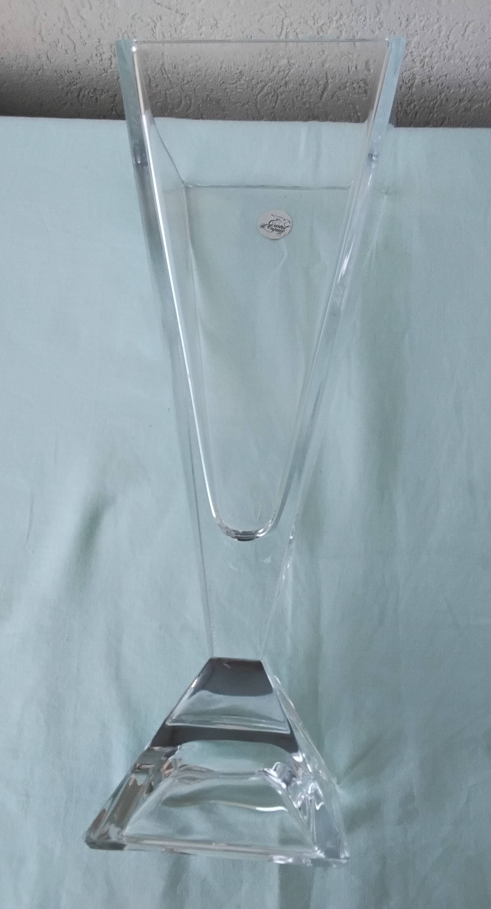 Designer crystal vase