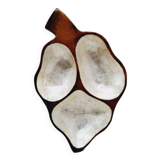 Mother-of-pearl and wood empty pocket