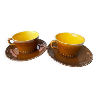 Head to head large cups digoin Sarreguemines 1920