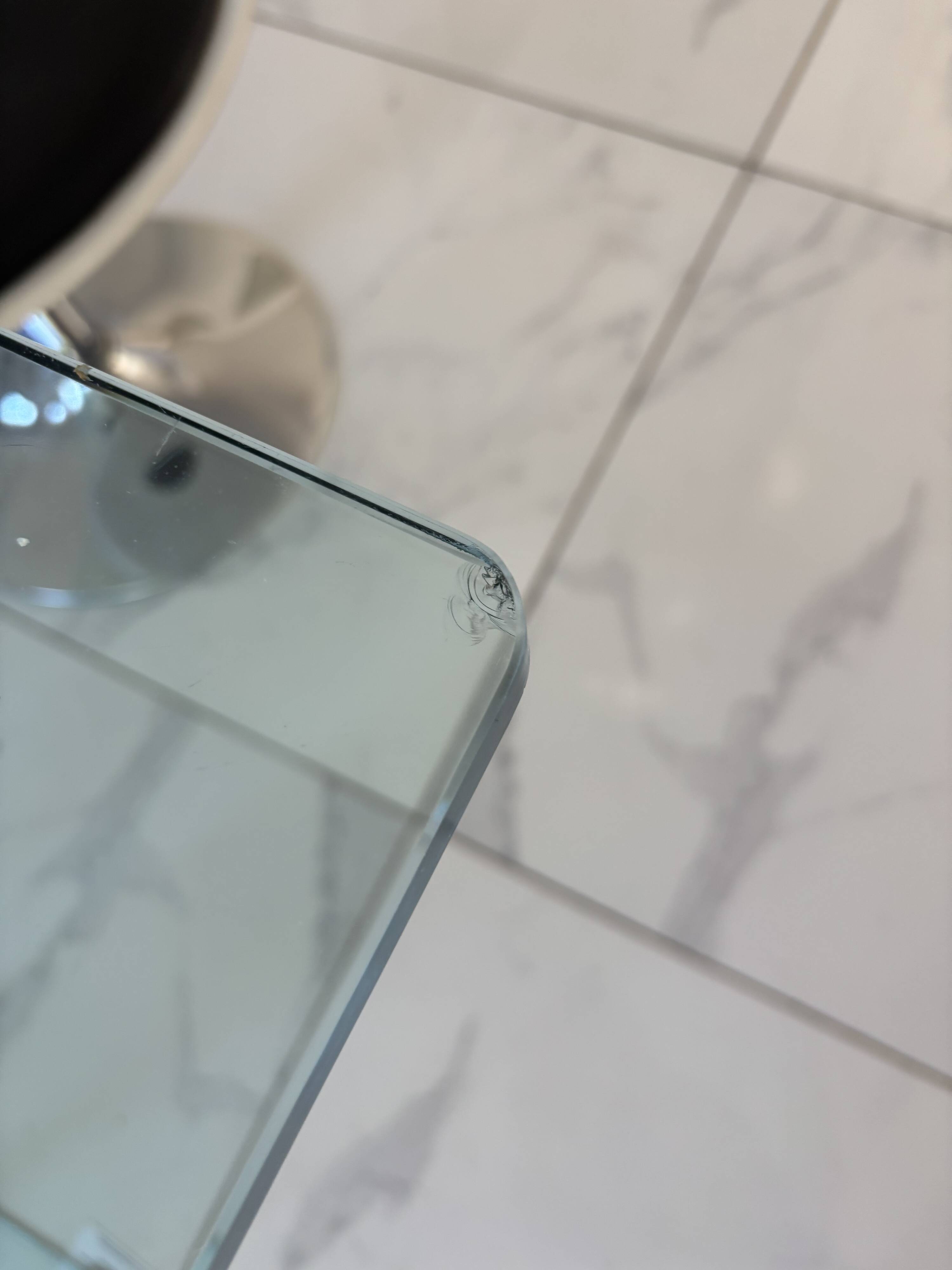 Curved glass dining table Fiam Italia