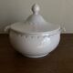 Neo-classical soup tureen with scallops, Gien earthenware, 1970.