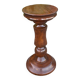Robust Vintage Wooden Plant Stand, Oak Pedestal Table, Mid Century Pillar for Plants, Rustic Farmhouse Decor, Sturdy Home Accent