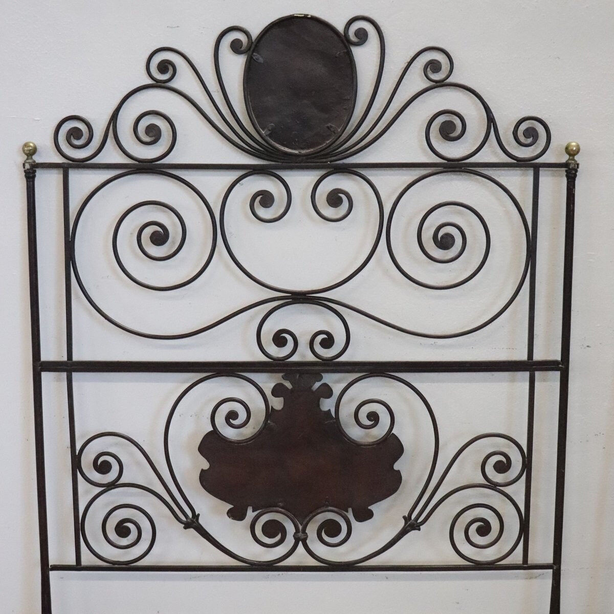 Pair Of Antique Headboards In Wrought Iron, Italy Early 19th Century