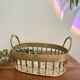 Vintage golden metal basket