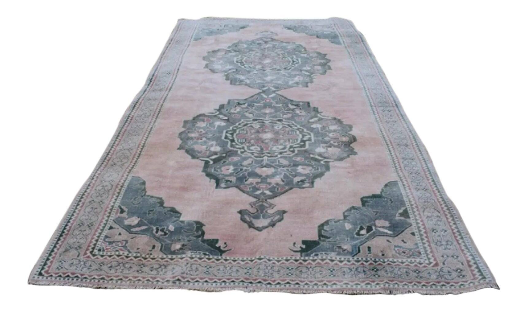 Vintage Turkish hallway rug 165x336 cm