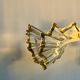 Triple suspension cascade with gilded and sandblasted glasses