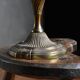 Ostrich egg on brass base