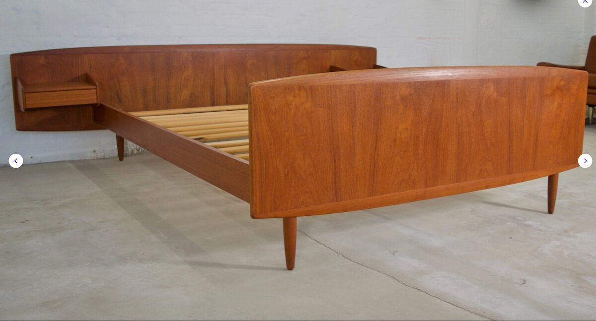 Lit double en teck danois par Melvin Mikkelsen années 1960.