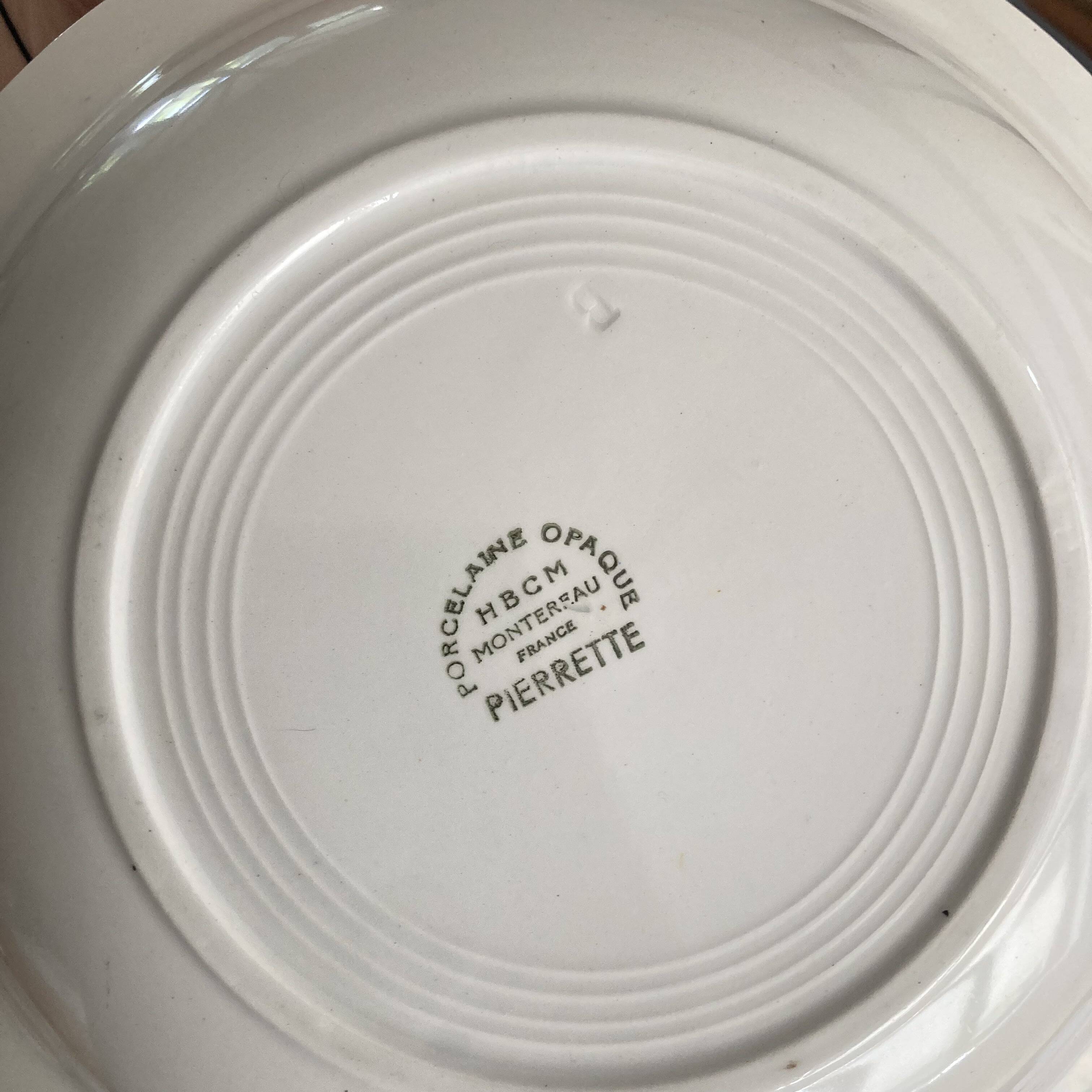 Antique flowered hollow dish