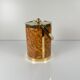 Vintage ice bucket in plastic with an elm burl effect, 1970.