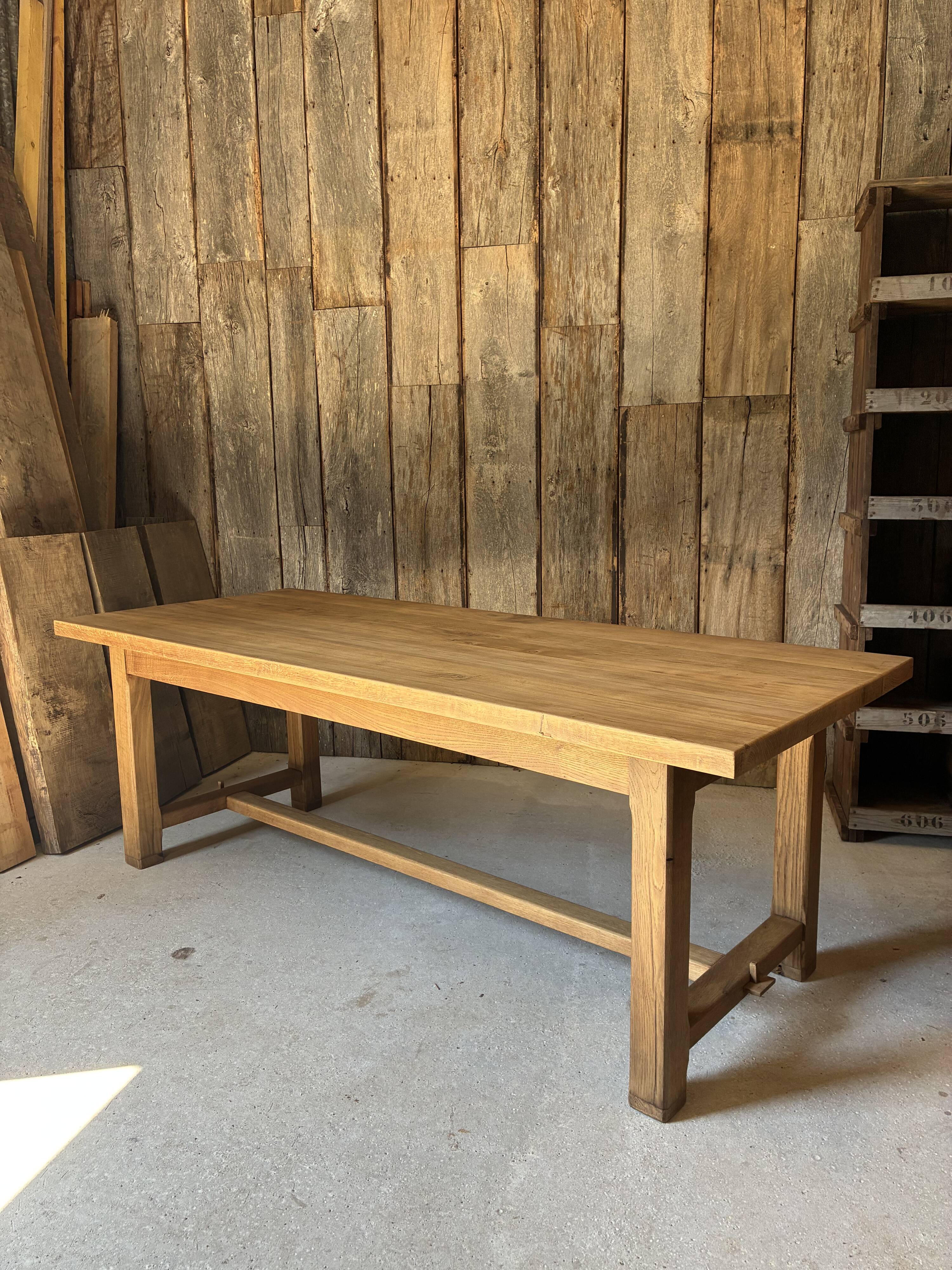 Solid oak farmhouse table