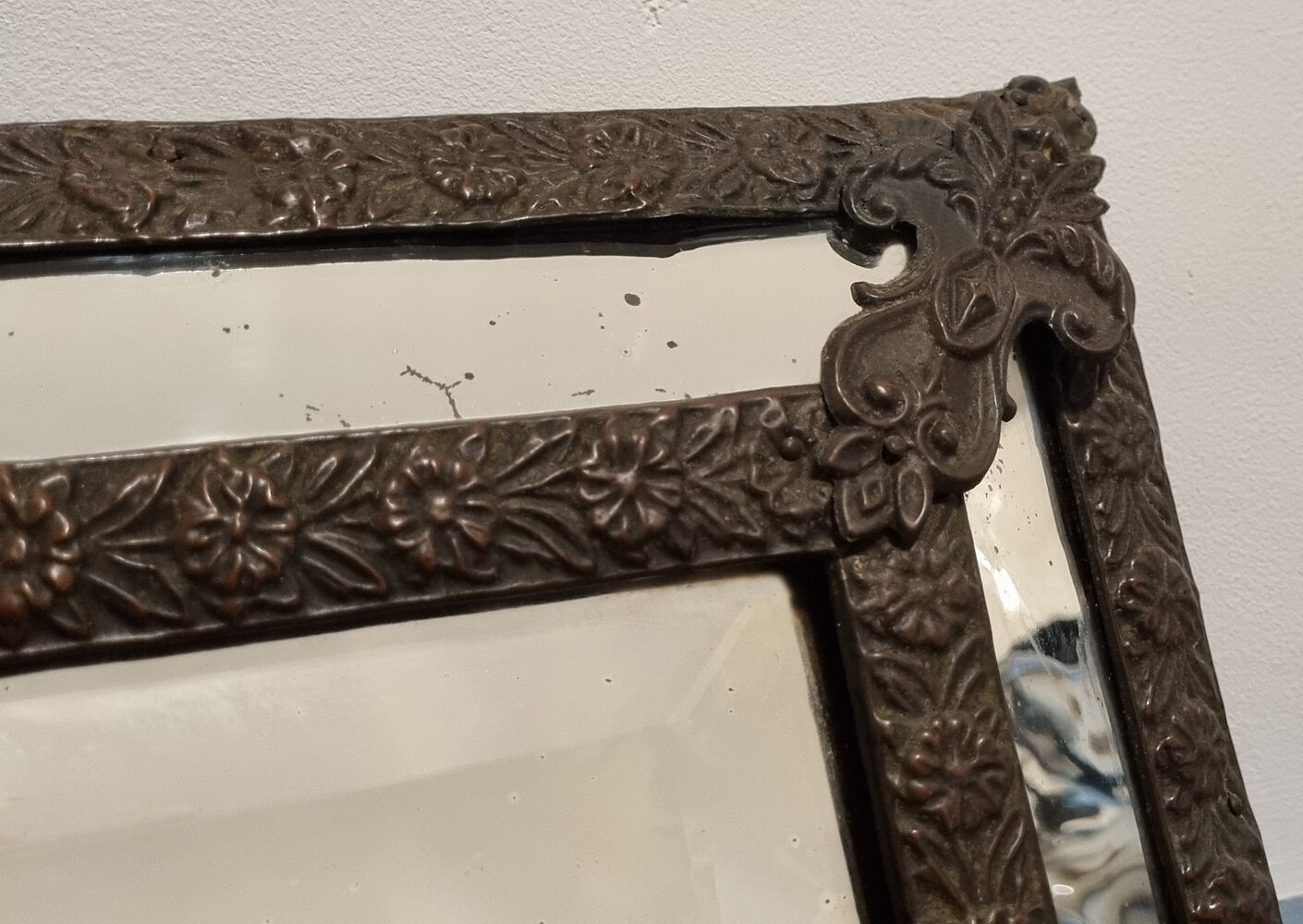 Mirror with parcloses, copper, Napoleon III, late nineteenth