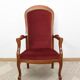 Burgundy Voltaire armchair
