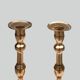 Pair of two French antique candlesticks in bronze, ca. 1890