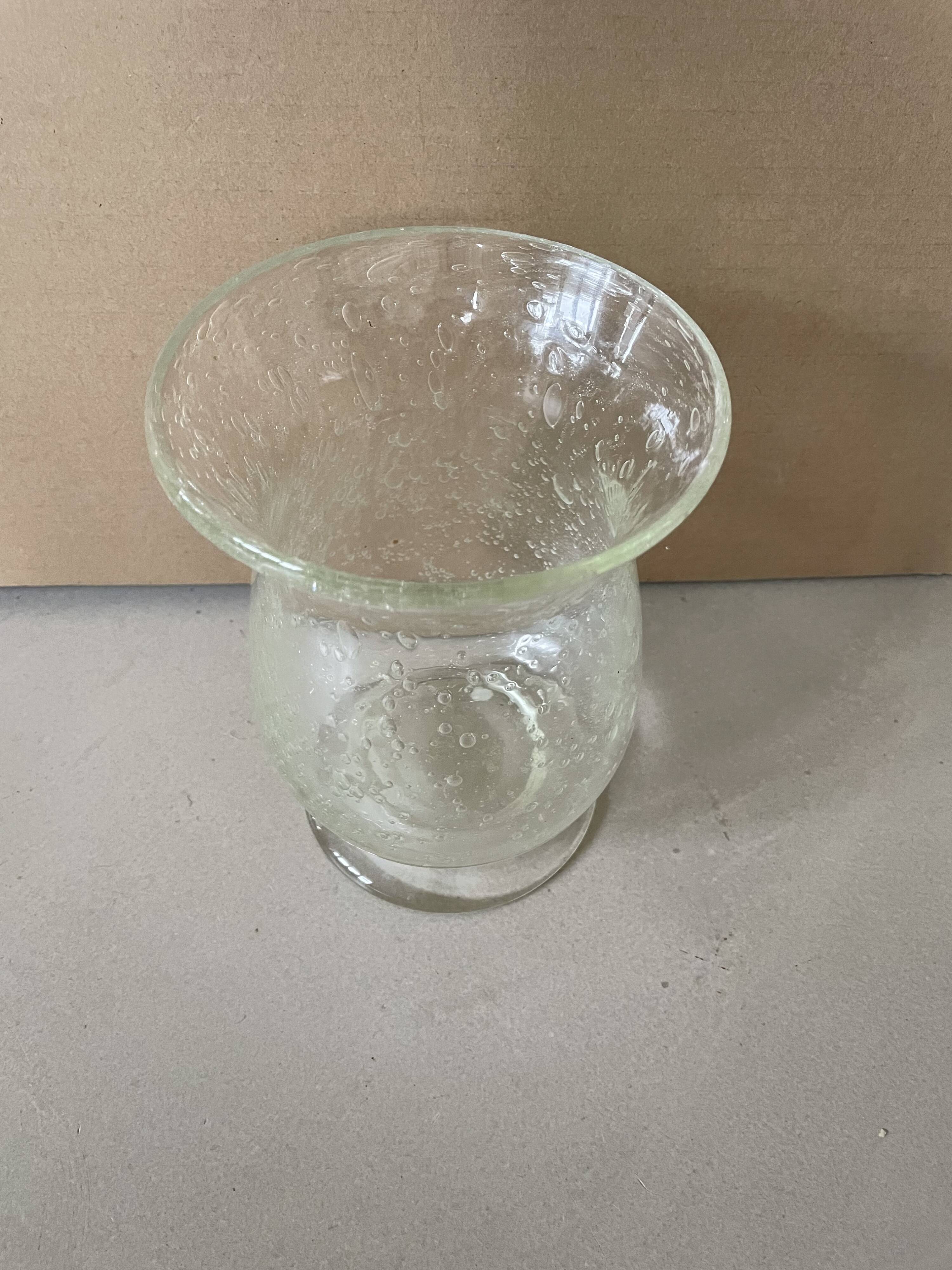 Biot bubble glass vase