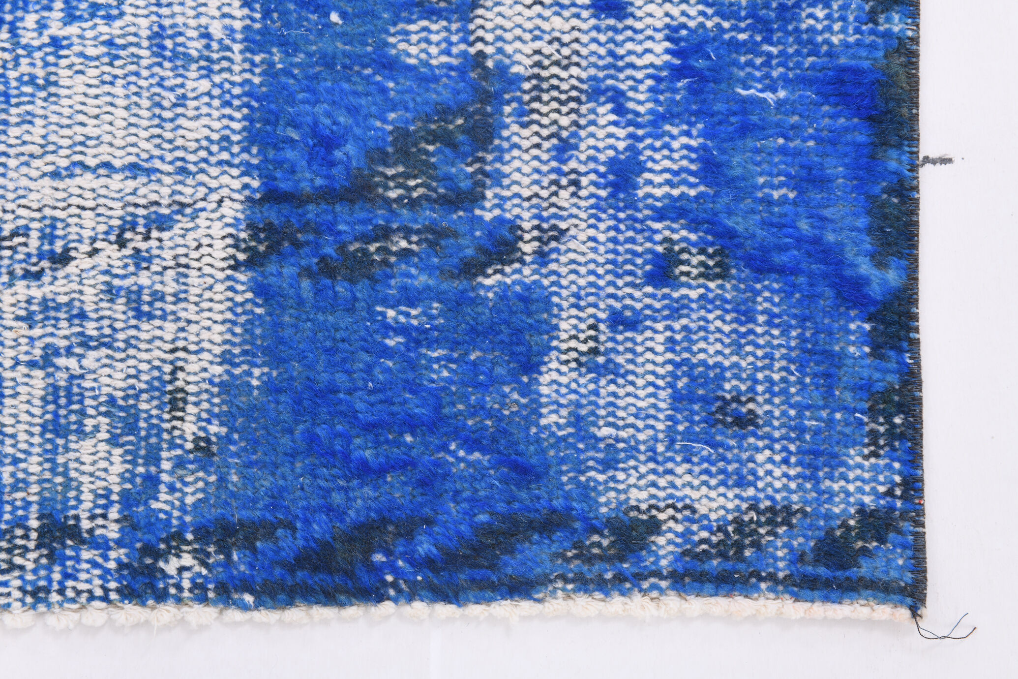 5x8 Faded Blue Handmade Wool Turkish Tapis Rug, 243x148Cm