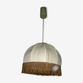 Cloth chandelier, ball shape and fringed
