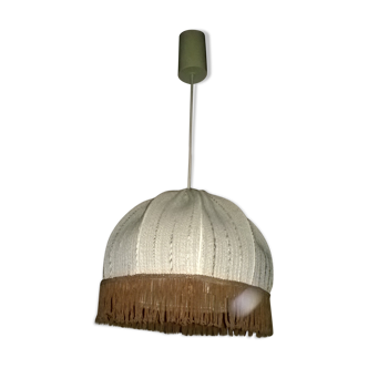 Cloth chandelier, ball shape and fringed