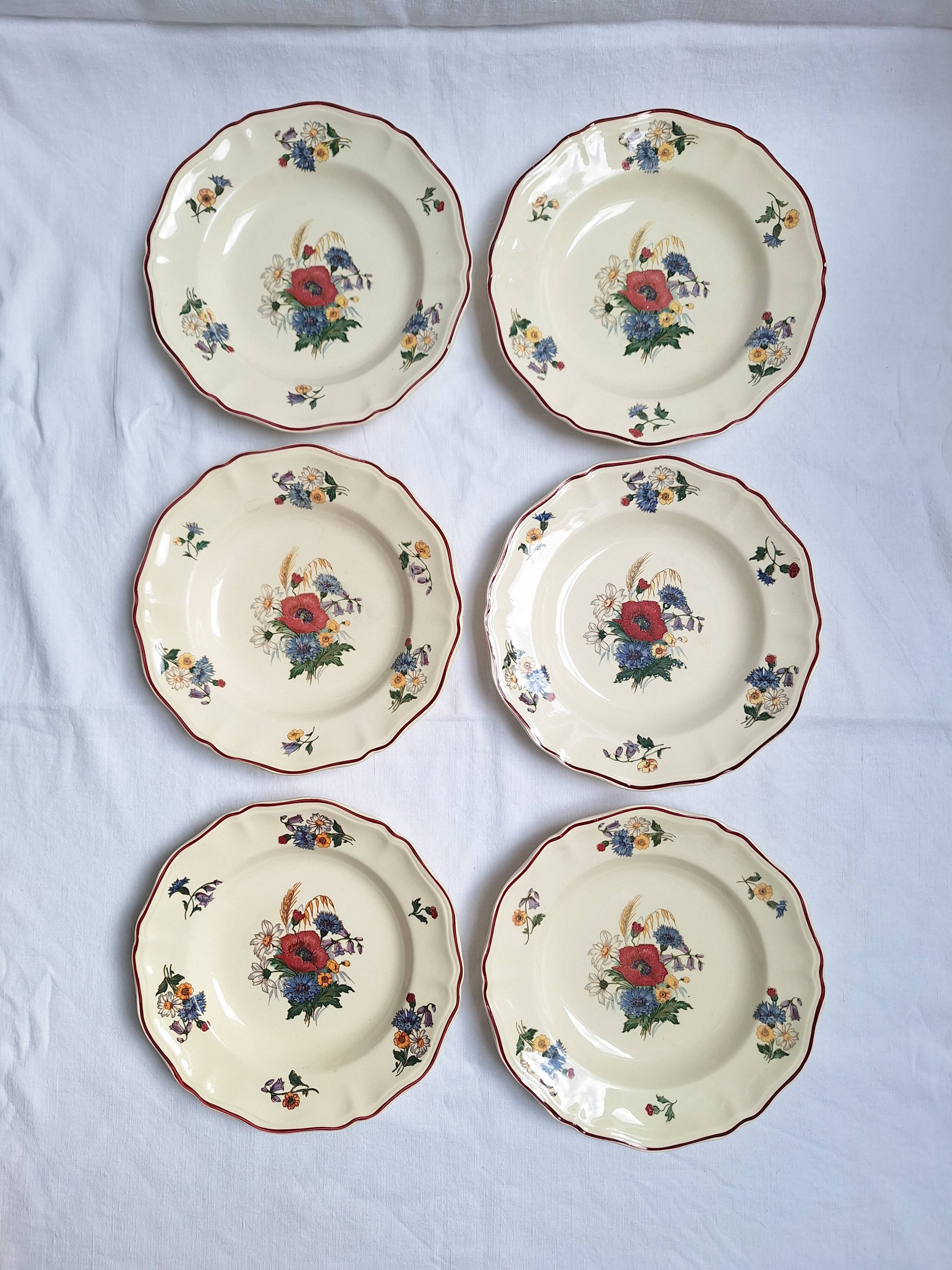 Sarreguemines Agreste soup plates